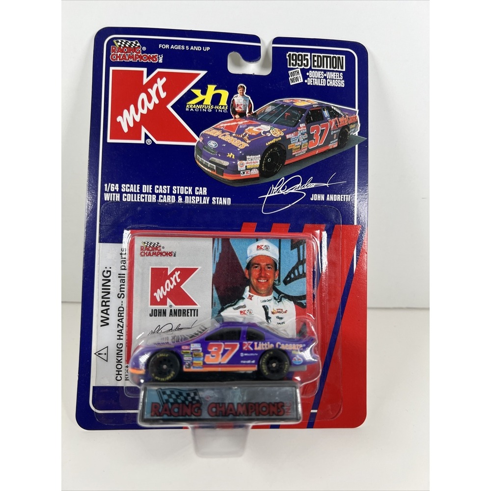 Racing Champions Nascar John Andretti #37 1995 K-Mart Little Caesars Ford 1/64
